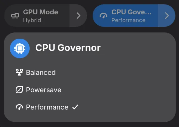 Auto-cpufreq Gnome extension
